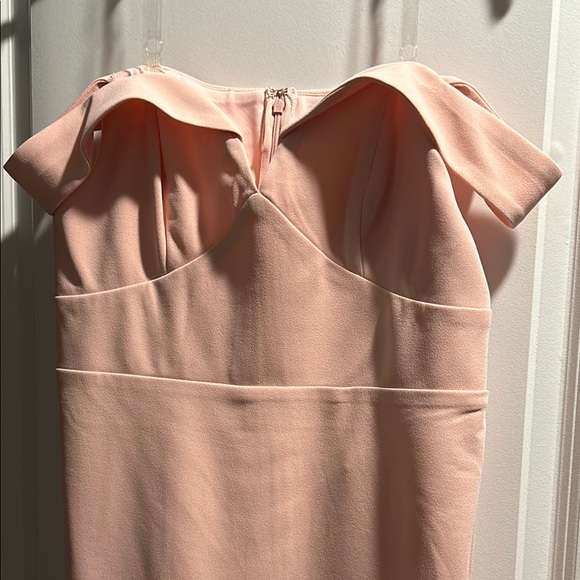 Bebe Off-Shoulder Blush Pink Knit Large Dress - Picture 5 of 6